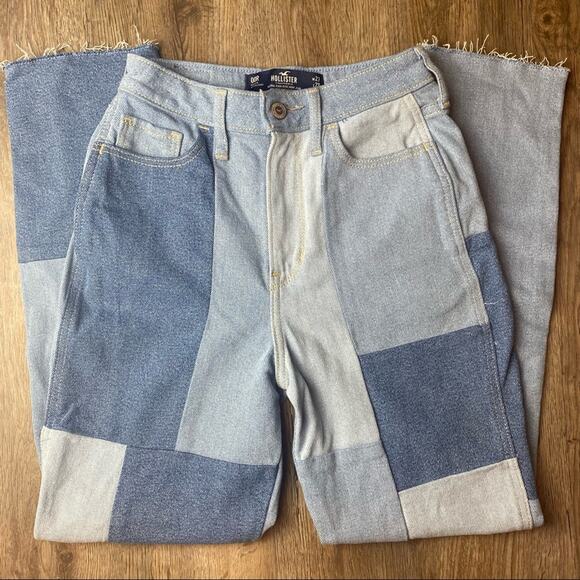 Hollister Ultra High Rise Mom Patchwork Jeans - Picture 2 of 4